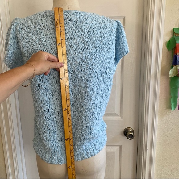 Vintage Diane von Furstenberg nubby scooped v-neck, size M - Picture 9 of 14